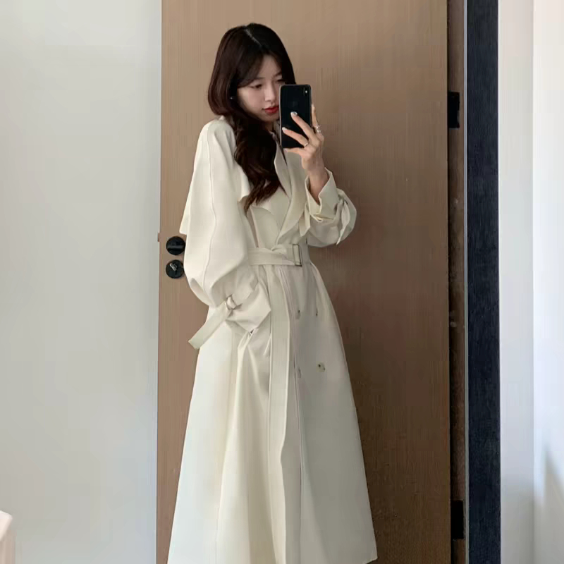 Elegant Women's Long Trench Coat 2