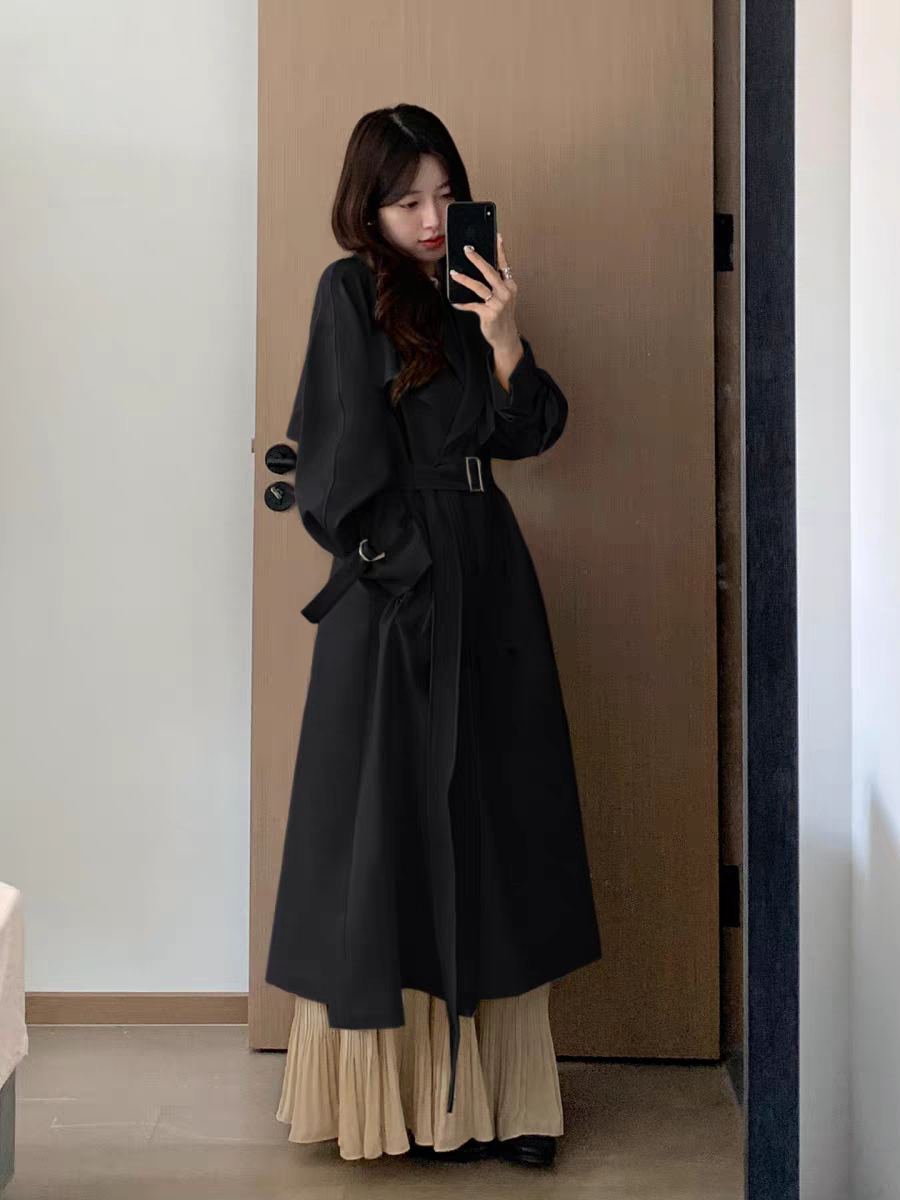 Elegant Women's Long Trench Coat 3